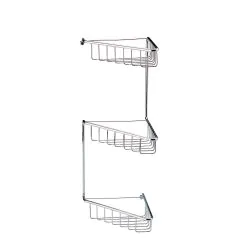 Vasca Angolo 3-Tier Corner Shower Caddy - Chrome