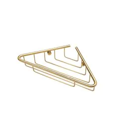 Vasca Angolo 1-Tier Corner Shower Caddy - Brushed Brass