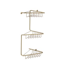 Vasca Angolo 3-Tier Corner Shower Caddy - Brushed Brass