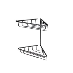 Vasca Angolo 2-Tier Corner Shower Caddy - Black