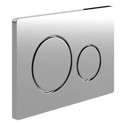 Vasca Round Push Button Flushplate - Chrome