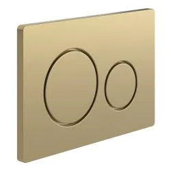 Vasca Round Push Button Flushplate - Brushed Bronze