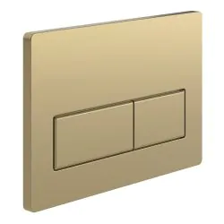 Vasca Rectangle Push Button Flushplate - Brushed Bronze