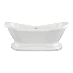 Vasca Comodo Freestanding 1760x700x720mm 2TH Bath w/Base - White