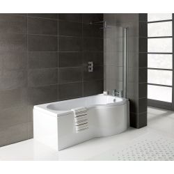 Vasca P-Shape Single End 1700x700-850x410mm 0TH Bath Only (RH)