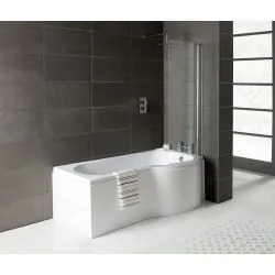 Vasca P-Shape Single End 1700x700-850x410mm 0TH Bath Only (RH)