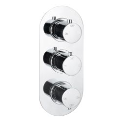 Vasca Urus Thermostatic Three Outlet Triple Shower Valve - Chrome