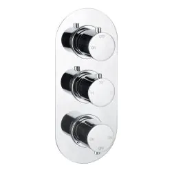 Vasca Urus Thermostatic Three Outlet Triple Shower Valve - Chrome