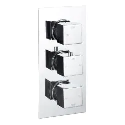 Vasca Cosmo Thermostatic Three Outlet Triple Shower Valve - Chrome