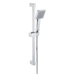 Vasca Cosmo Square Slider Rail Kit & Single Mode Handset - Chrome