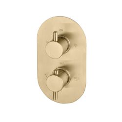 Vasca Two Outlet Shower Valve - Brushed Brass
