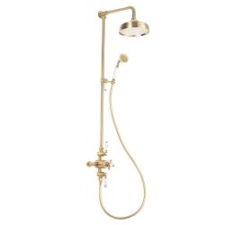 Vasca 1863 Thermostatic Shower Kit - Brushed Brass