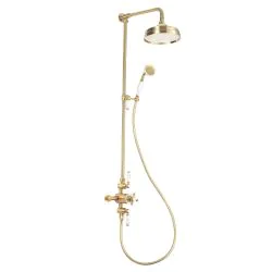 Vasca 1863 Thermostatic Shower Kit - Brushed Brass