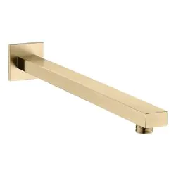 Vasca Cosmo 350mm Square Shower Arm - Brushed Brass