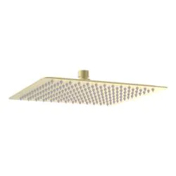 Vasca Cosmo 250mm Square Ultraslim Showerhead - Brushed Brass