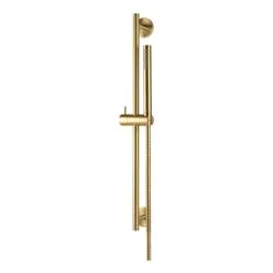 Vema Tiber Riser Handset & Hose Set - Brushed Brass DICM0844