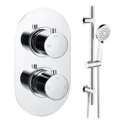 Vasca Urus Round Shower Valve & Kit Pack 2 - Chrome