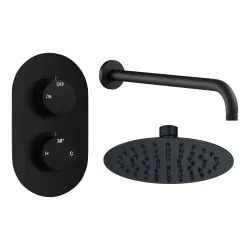 Vasca Urus Round Shower Valve & Kit Pack 1 - Matt Black