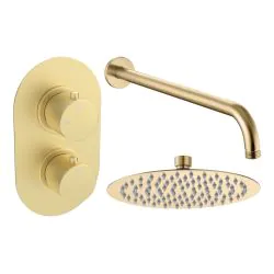 Vasca Urus Round Shower Valve & Kit Pack 1 - Brushed Brass