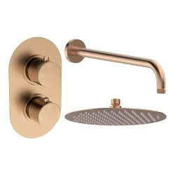 Vasca Urus Round Shower Valve & Kit Pack 1 - Brushed Bronze