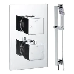 Vasca Cosmo Square Shower Valve & Kit Pack 2 - Chrome