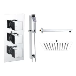 Vasca Cosmo Square Shower Valve & Kit Pack 3 - Chrome