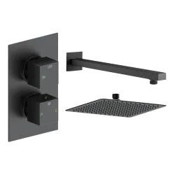 Vasca Cosmo Square Shower Valve & Kit Pack 1 - Matt Black