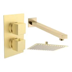 Vasca Cosmo Square Shower Valve & Kit Pack 1 - Brushed Brass