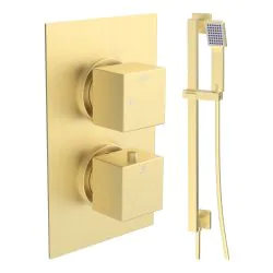 Vasca Cosmo Square Shower Valve & Kit Pack 2 - Brushed Brass