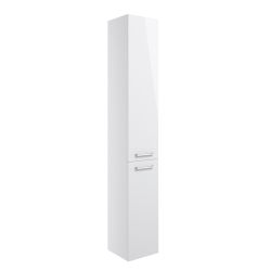 Vasca Fino 350mm Floor Standing 2 Door Tall Unit - White Gloss 