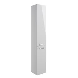 Vasca Fino 350mm Floor Standing 2 Door Tall Unit - Grey Gloss 