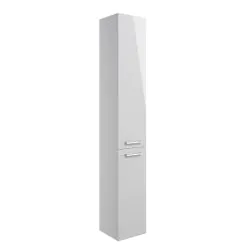 Vasca Forte 350mm Floor Standing 2 Door Tall Unit - Grey Gloss