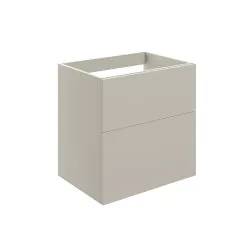 Vasca Sicily 590mm Wall Hung 2 Drawer Basin Unit (No Top) - Matt Latte 