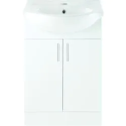 Vasca Idro 655mm Basin Unit & Basin - White Gloss