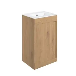 Vasca Rapallo 510mm Floor Standing Unit Inc. Basin - Seville Oak