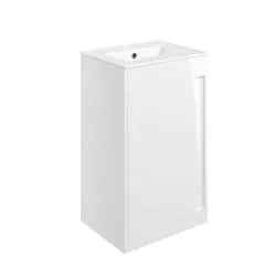 Vasca Rapallo 510mm Floor Standing Unit Inc. Basin - White Gloss 