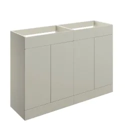 Vasca Sicily 1180mm Floor Standing 4 Door Basin Unit (No Top) - Matt Latte 