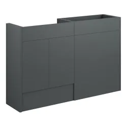 Vasca Liscio 1236mm Standard Basin & WC Unit Pack - Matt Graphite Grey (Oak Cab)