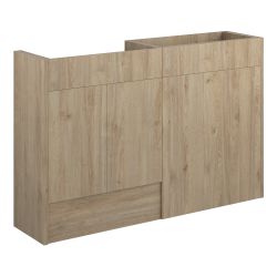 Vasca Liscio 1236mm Standard Basin & WC Unit Pack - Havana Oak (Oak Cab) 