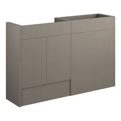 Vasca Liscio 1236mm Standard Basin & WC Unit Pack - Matt Stone (Oak Cab)