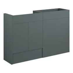 Vasca Liscio 1236mm Standard Basin & WC Unit Pack - Matt Green (Oak Cab)