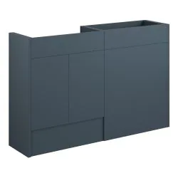 Vasca Liscio 1236mm Standard Basin & WC Unit Pack - Matt Arley Blue (Oak Cab)