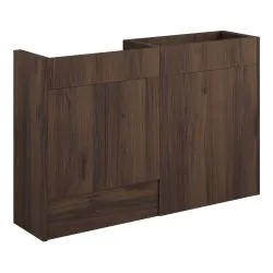 Vasca Liscio 1236mm Standard Basin & WC Unit Pack - Warm Walnut (Oak Cab)