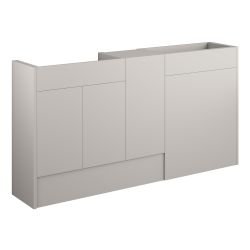 Vasca Liscio 1536mm Standard Basin  WC & 1 Door Unit Pack - Matt Dove Grey (Oak Cab) 