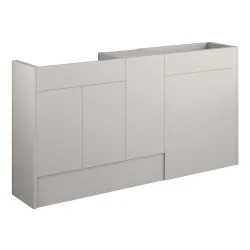 Vasca Liscio 1536mm Standard Basin WC & 1 Door Unit Pack - Matt Dove Grey (Oak Cab)