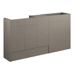Vasca Liscio 1536mm Standard Basin WC & 1 Door Unit Pack - Matt Stone (Oak Cab)
