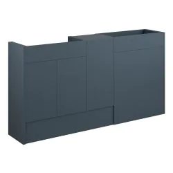 Vasca Liscio 1536mm Standard Basin WC & 1 Door Unit Pack - Matt Arley Blue (Oak Cab)