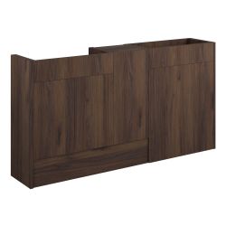 Vasca Liscio 1536mm Standard Basin  WC & 1 Door Unit Pack - Warm Walnut (Oak Cab) 