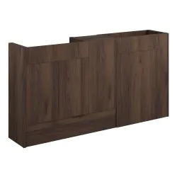 Vasca Liscio 1536mm Standard Basin WC & 1 Door Unit Pack - Warm Walnut (Oak Cab)