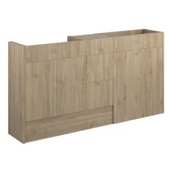 Vasca Liscio 1536mm Standard Basin  WC & 3 Drawer Unit Pack - Havana Oak (Oak Cab) 
